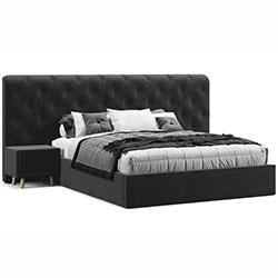 Фото Ліжко Oscar з механізмом та тумбами 160х200