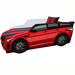 Ліжко дитяче Premium з механізмом 80x180 Р001 Range Rover Red