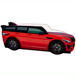 Фото Ліжко дитяче Premium з механізмом 80x180 Р001 Range Rover Red