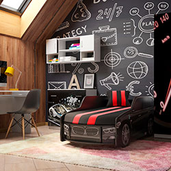 Фото Ліжко дитяче Premium з механізмом 80x180 Р002 BMW Black