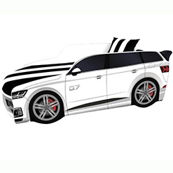 Ліжко дитяче Premium з механізмом 80x180 Р003 Audi Q7 White