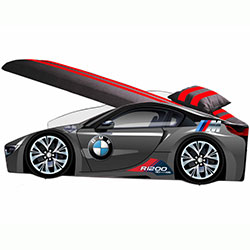 Фото Ліжко дитяче Еліт з механізмом Е-1 70x150 Графіт BMW