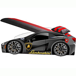 Фото Ліжко дитяче Еліт з механізмом Е-3 70x150 Графіт Lamborghini