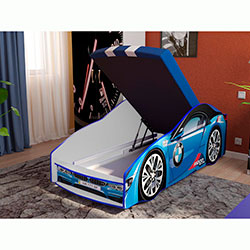 Фото Ліжко дитяче Еліт з механізмом Е-1 80x170 Синій BMW