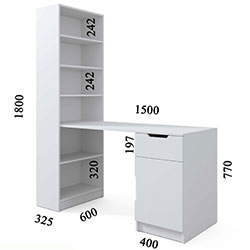 Фото Стіл London Білий + Білий