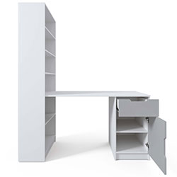 Фото Стіл London Білий + Сірий