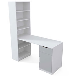 Фото Стіл London Білий + Сірий