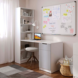 Фото Стіл London Білий + Сірий