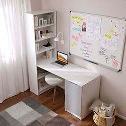 Фото Стіл London Білий + Сірий