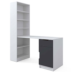 Стіл London Білий + Графіт