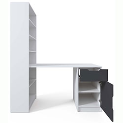 Фото Стіл London Білий + Графіт