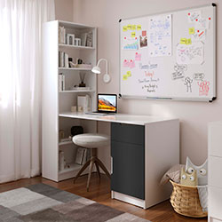 Фото Стіл London Білий + Графіт