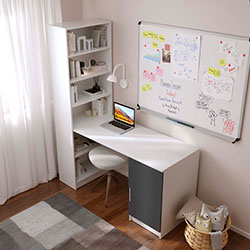 Фото Стіл London Білий + Графіт