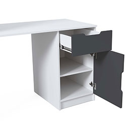 Фото Стіл London Білий + Графіт