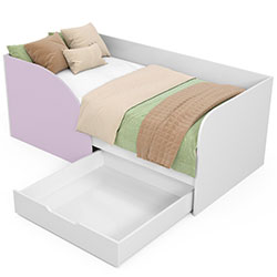 Фото Ліжко Токіо з шухлядою 80х170 Білий + Лаванда