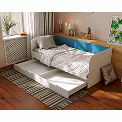 Фото Ліжко Valencia з шухлядою 80х190 Sky Blue