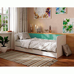 Фото Ліжко Valencia з шухлядою 80х190 Turquoise