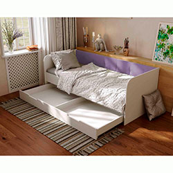 Фото Ліжко Valencia з шухлядою 80х190 Lilac