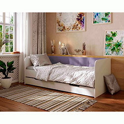 Фото Ліжко Valencia з шухлядою 80х190 Lilac