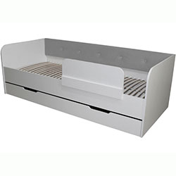 Фото Ліжко Valencia з шухлядою 80х190 Light Grey