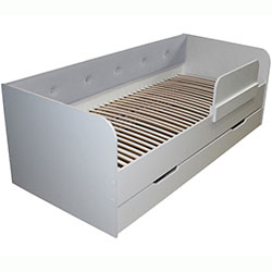 Фото Ліжко Valencia з шухлядою 80х190 Light Grey