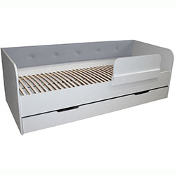 Фото Ліжко Valencia з шухлядою 80х190 Light Grey