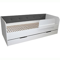 Фото Ліжко Valencia з шухлядою 80х190 Dark Grey