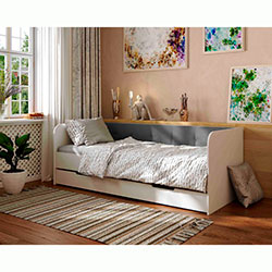 Фото Ліжко Valencia з шухлядою 80х190 Dark Grey