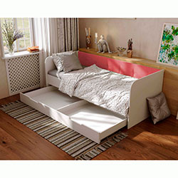 Фото Ліжко Valencia з шухлядою 80х190 Coral