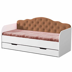 Ліжко Sofia з шухлядою 80х190 Lounge Cocoa