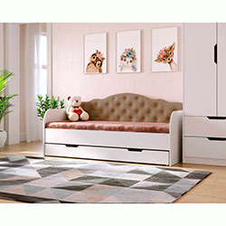 Фото Ліжко Sofia з шухлядою 80х190 Lounge Cocoa
