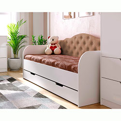 Фото Ліжко Sofia з шухлядою 80х190 Lounge Cocoa