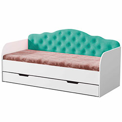 Ліжко Sofia з шухлядою 90х190 Turquoise