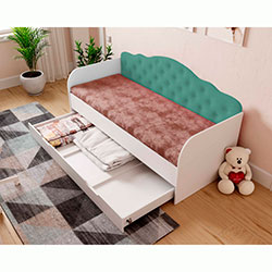 Фото Ліжко Sofia з шухлядою 80х190 Turquoise