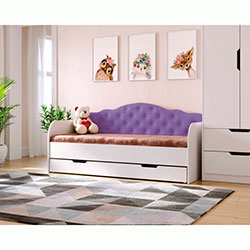 Фото Ліжко Sofia з шухлядою 90х190 Lilac