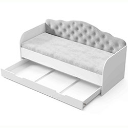 Фото Ліжко Sofia з шухлядою 90х190 Light Grey