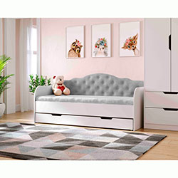 Фото Ліжко Sofia з шухлядою 90х190 Light Grey