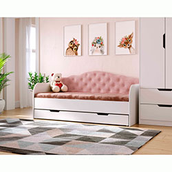 Фото Ліжко Sofia з шухлядою 90х190 Light Pink