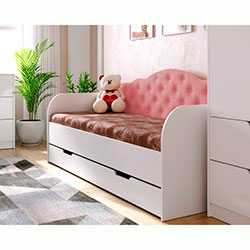 Фото Ліжко Sofia з шухлядою 90х190 Light Pink