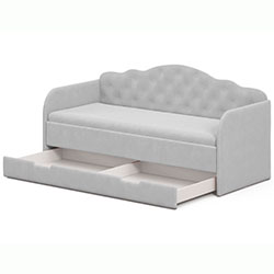 Ліжко Melisa з шухлядою 90х190 Cool Grey