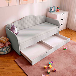 Фото Ліжко Melisa з шухлядою 90х190 Cool Grey