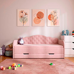 Фото Ліжко Melisa з шухлядою 90х190 Rose
