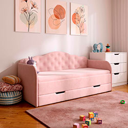 Фото Ліжко Melisa з шухлядою 90х190 Rose