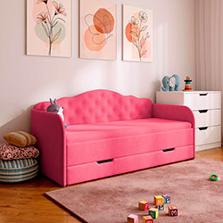 Фото Ліжко Melisa з шухлядою 90х190 Coral