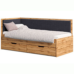 Ліжко Brooklyn з шухлядами 90х190 Graphite