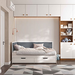 Фото Ліжко Brooklyn з шухлядами 90х190 Grey