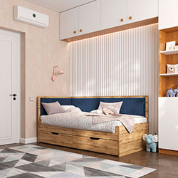 Фото Ліжко Brooklyn з шухлядами 90х190 Navy