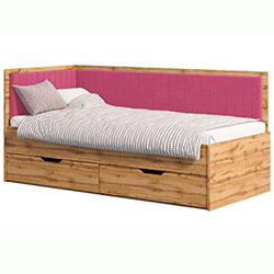 Фото Ліжко Brooklyn з шухлядами 90х190 Coral