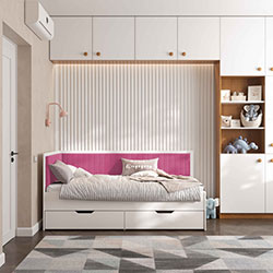 Фото Ліжко Brooklyn з шухлядами 90х190 Coral