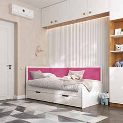 Фото Ліжко Brooklyn з шухлядами 90х190 Coral